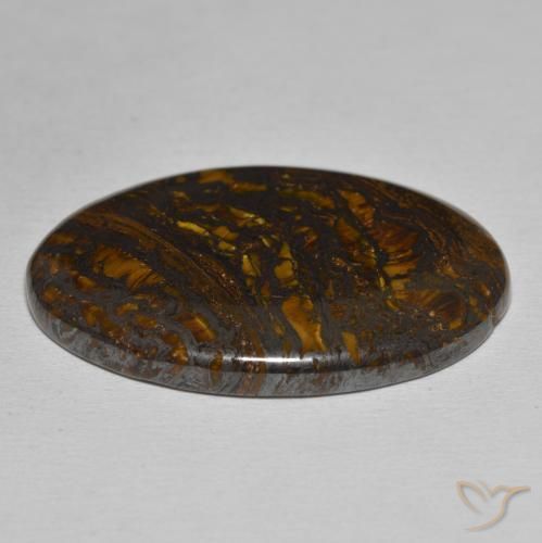 Oeil de Tigre Matrice Multicolore naturelle ovale, 43.85 ct, Opaque