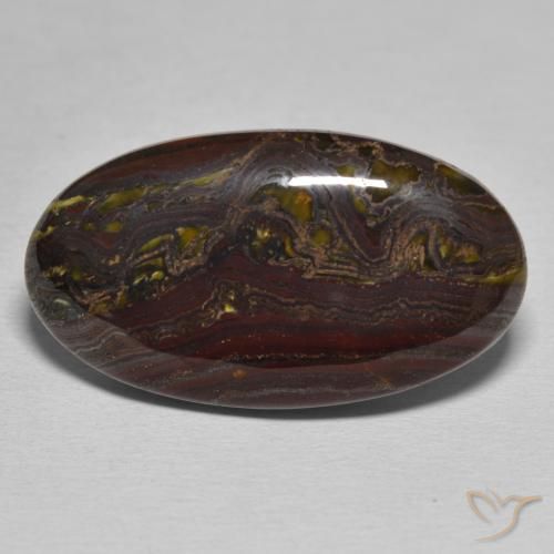 Oeil de Tigre Matrice Multicolore naturelle ovale, 25.06 ct, Opaque