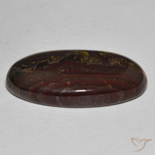 Oeil de Tigre Matrice Multicolore naturelle ovale, 25.06 ct, Opaque