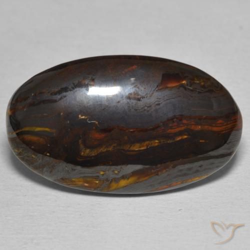 Oeil de Tigre Matrice Multicolore naturelle ovale, 20.35 ct, Opaque