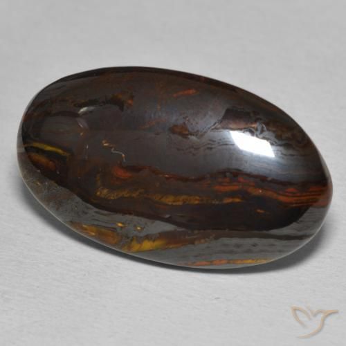 Oeil de Tigre Matrice Multicolore naturelle ovale, 20.35 ct, Opaque