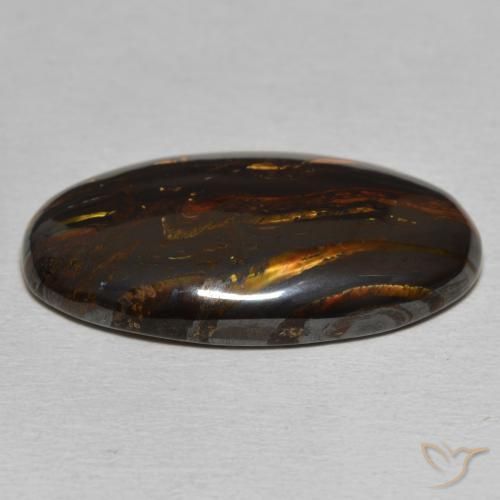 Oeil de Tigre Matrice Multicolore naturelle ovale, 20.35 ct, Opaque