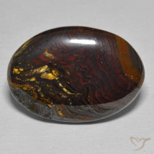 Oeil de Tigre Matrice Multicolore naturelle ovale, 25.87 ct, Opaque