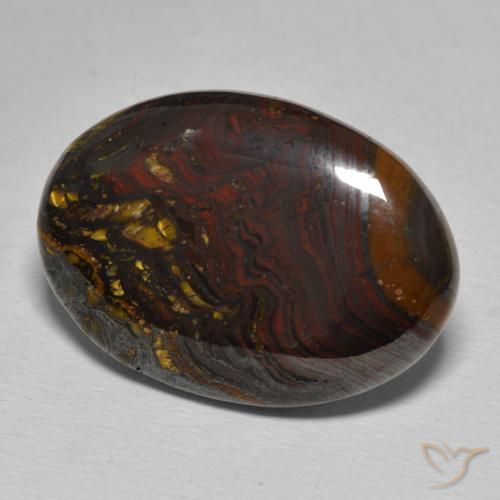 Oeil de Tigre Matrice Multicolore naturelle ovale, 25.87 ct, Opaque