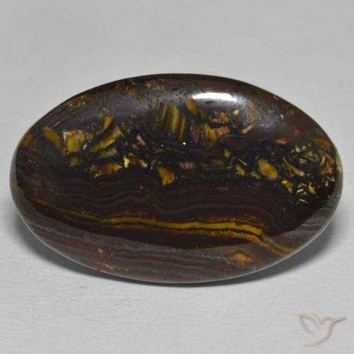 40.09ct Naturel Multicolore Oeil de Tigre Matrice, ovale, Opaque