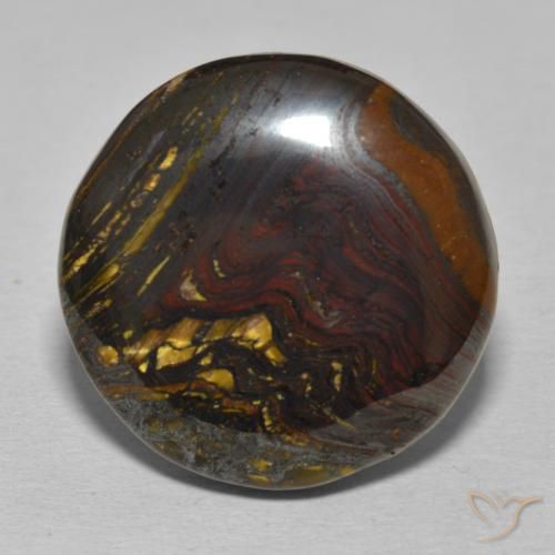 33.67ct Naturel Multicolore Oeil de Tigre Matrice, Tour, Opaque