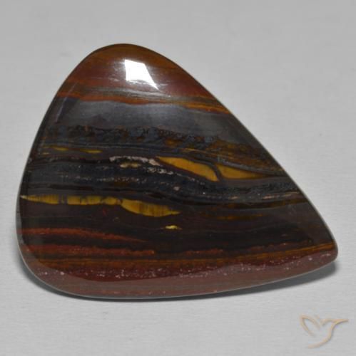 Oeil de Tigre Matrice Multicolore naturelle En forme de poire, 58.62 ct, Opaque