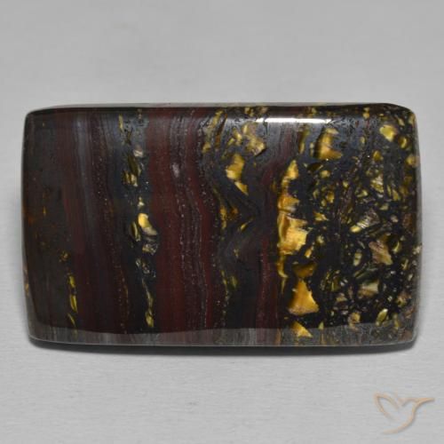 50.01ct Naturel Multicolore Oeil de Tigre Matrice, Baquette, Opaque