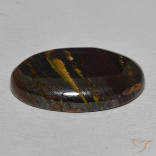Oeil de Tigre Matrice Multicolore naturelle ovale, 18.51 ct, Opaque