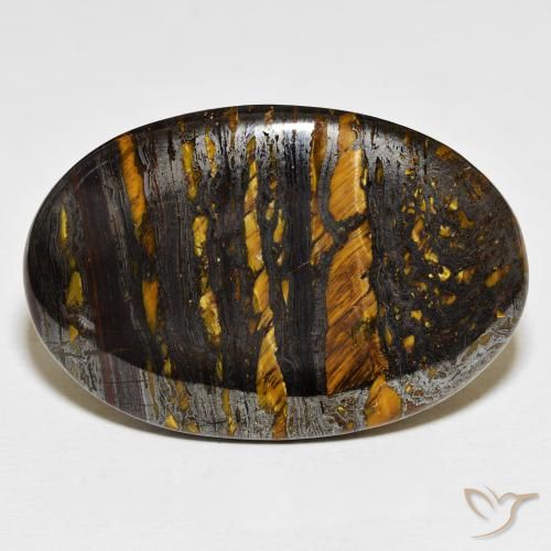 62.53ct Naturel Multicolore Oeil de Tigre Matrice, ovale, Opaque