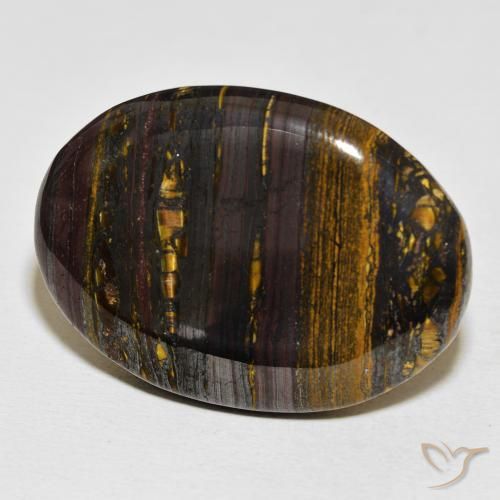 Oeil de Tigre Matrice Multicolore naturelle ovale, 56.77 ct, Opaque