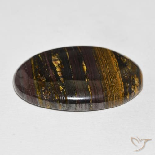 Oeil de Tigre Matrice Multicolore naturelle ovale, 56.77 ct, Opaque