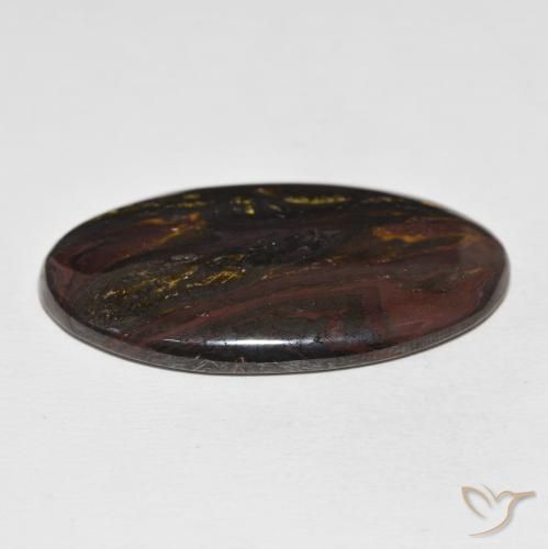 Oeil de Tigre Matrice Multicolore naturelle ovale, 58.28 ct, Opaque