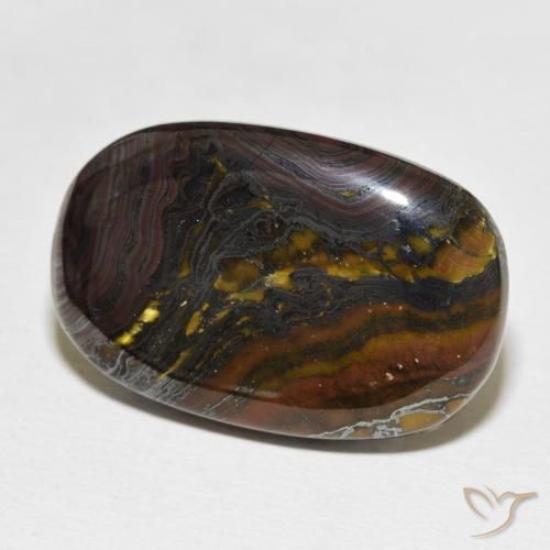 Oeil de Tigre Matrice Multicolore naturelle Coussin, 26.16 ct, Opaque