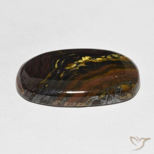 Oeil de Tigre Matrice Multicolore naturelle Coussin, 26.16 ct, Opaque