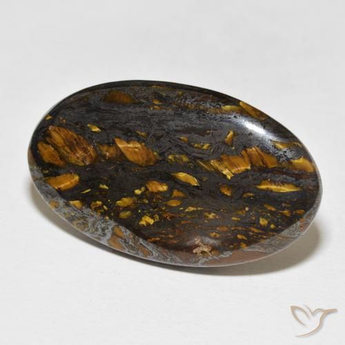 Oeil de Tigre Matrice Multicolore naturelle ovale, 40.04 ct, Opaque
