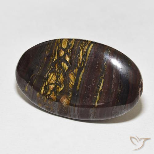Oeil de Tigre Matrice Multicolore naturelle ovale, 37.13 ct, Opaque