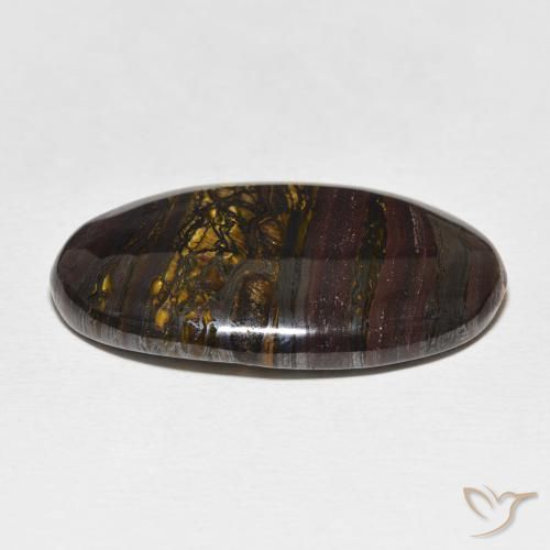 Oeil de Tigre Matrice Multicolore naturelle ovale, 37.13 ct, Opaque