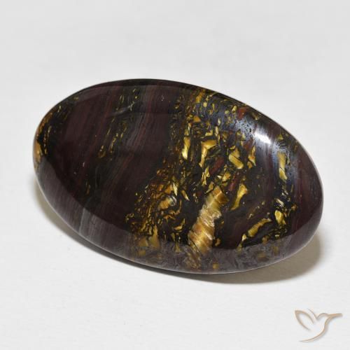Oeil de Tigre Matrice Multicolore naturelle ovale, 44.53 ct, Opaque