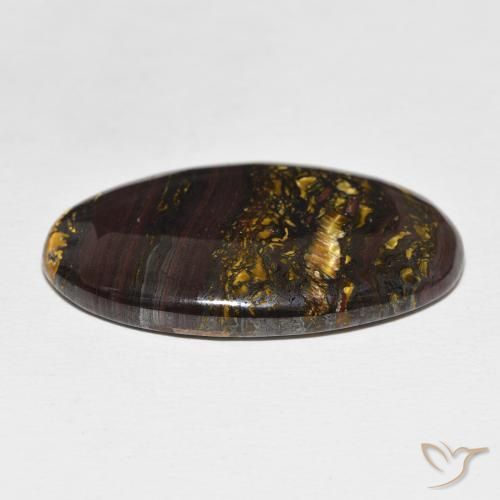Oeil de Tigre Matrice Multicolore naturelle ovale, 44.53 ct, Opaque