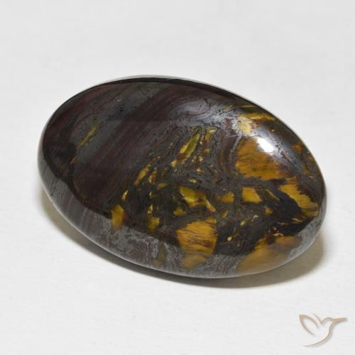 Oeil de Tigre Matrice Multicolore naturelle ovale, 36.47 ct, Opaque