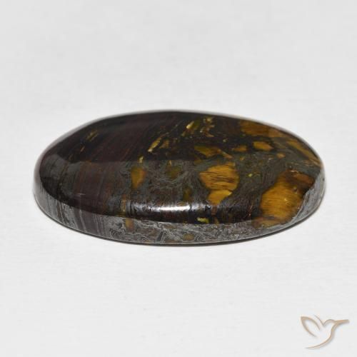Oeil de Tigre Matrice Multicolore naturelle ovale, 36.47 ct, Opaque