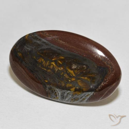 Oeil de Tigre Matrice Multicolore naturelle ovale, 29.85 ct, Opaque
