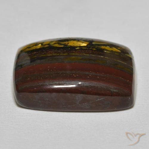 Oeil de Tigre Matrice Brun caryer naturelle Coussin, 26.98 ct, Opaque