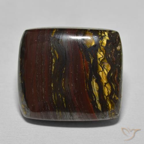 Oeil de Tigre Matrice Marron chaud naturelle Coussin, 27.07 ct, Opaque