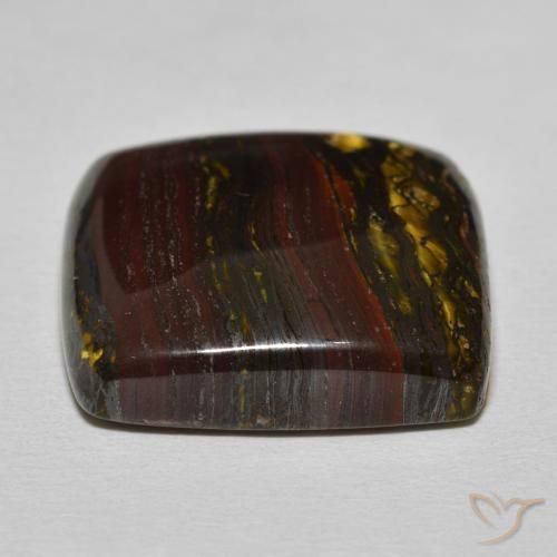 Oeil de Tigre Matrice Marron chaud naturelle Coussin, 27.07 ct, Opaque