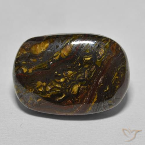 20.80ct Naturel Marron chaud Oeil de Tigre Matrice, Coussin, Opaque