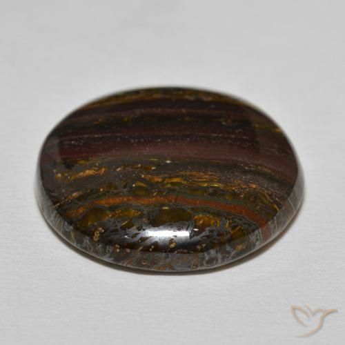 Oeil de Tigre Matrice Brun caryer naturelle Tour, 27.40 ct, Opaque