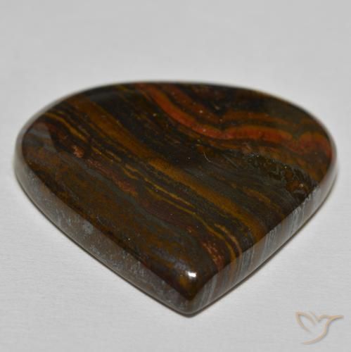 Oeil de Tigre Matrice Brun caryer naturelle En forme de poire, 66.44 ct, Opaque