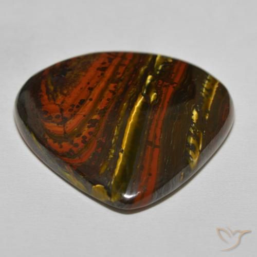 Oeil de Tigre Matrice Brun multicolore naturelle En forme de poire, 68.05 ct, Opaque