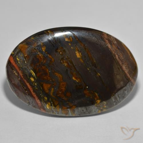 Oeil de Tigre Matrice Multicolore naturelle ovale, 149.79 ct, Opaque