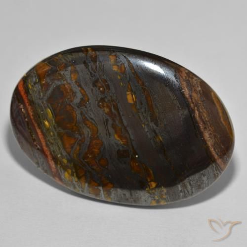 Oeil de Tigre Matrice Multicolore naturelle ovale, 149.79 ct, Opaque
