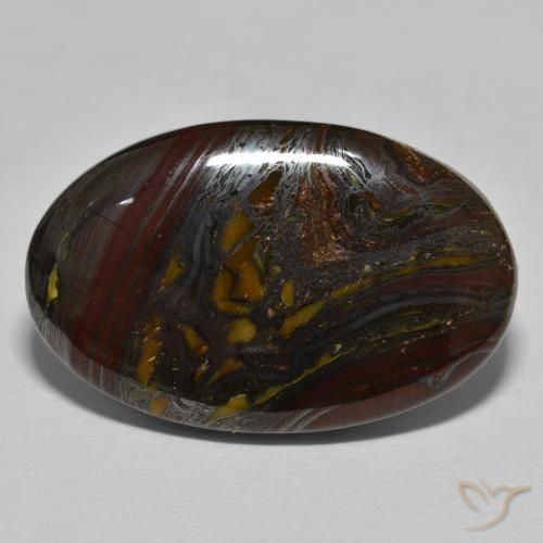 41.90ct Naturel Brun caryer Oeil de Tigre Matrice, ovale, Opaque