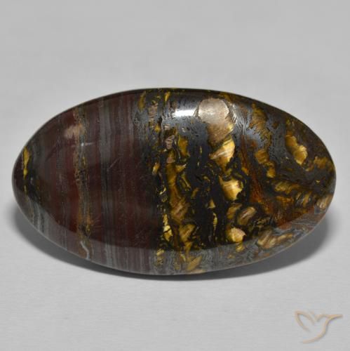 45.78ct Naturel Marron chaud Oeil de Tigre Matrice, ovale, Opaque