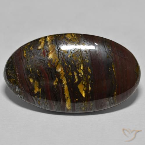 50.58ct Naturel Medium Dark-Brown Oeil de Tigre Matrice, ovale, Opaque