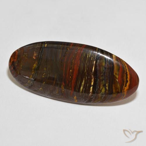 Oeil de Tigre Matrice Multicolore naturelle ovale, 51.65 ct, Opaque