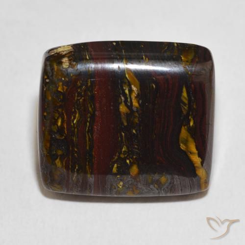 27.98ct Naturel Multicolore Oeil de Tigre Matrice, Coussin, Opaque