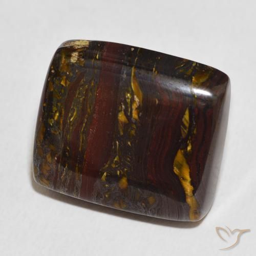Oeil de Tigre Matrice Multicolore naturelle Coussin, 27.98 ct, Opaque