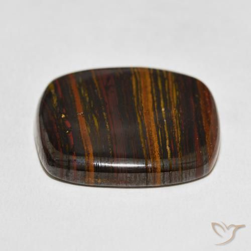 Oeil de Tigre Matrice Multicolore naturelle Coussin, 47.05 ct, Opaque