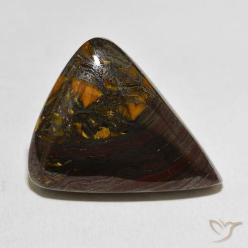 Oeil de Tigre Matrice Multicolore naturelle En forme de poire, 39.24 ct, Opaque