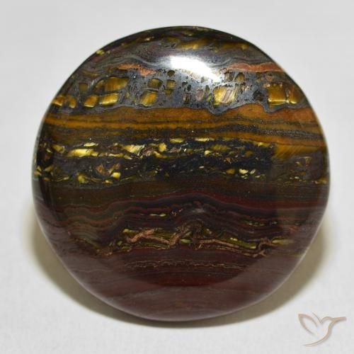50.88ct Naturel Multicolore Oeil de Tigre Matrice, Tour, Opaque