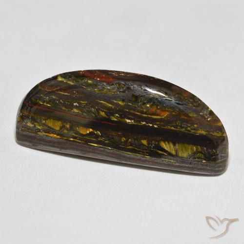 Oeil de Tigre Matrice Multicolore naturelle Fantaisie, 45.37 ct, Opaque