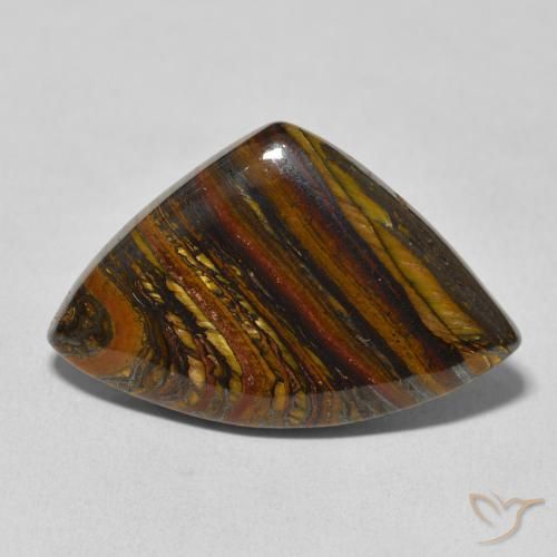 26.35ct Naturel Multicolore Oeil de Tigre Matrice, Fantaisie, Opaque