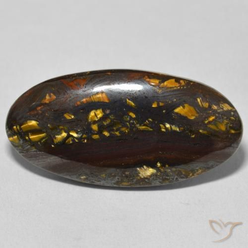 Oeil de Tigre Matrice Multicolore naturelle ovale, 30.82 ct, Opaque