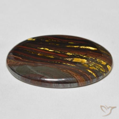 Oeil de Tigre Matrice Multicolore naturelle ovale, 36.03 ct, Opaque