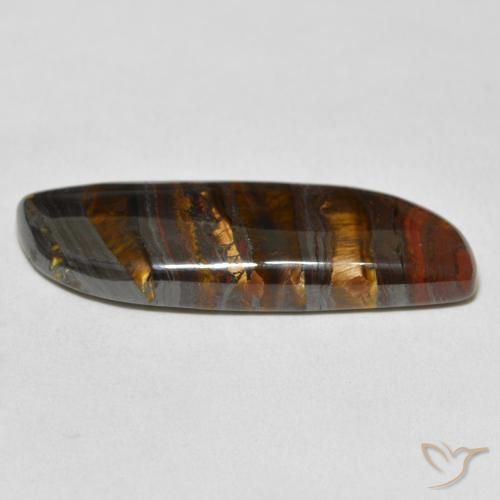 Oeil de Tigre Matrice Multicolore naturelle Fantaisie, 23.75 ct, Opaque